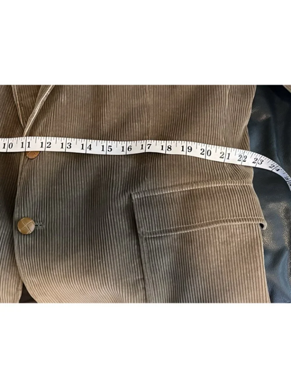 Vintage Egon Von Furstenberg Corduroy Blazer Fall Tan Suede Elbow Patches 46 R